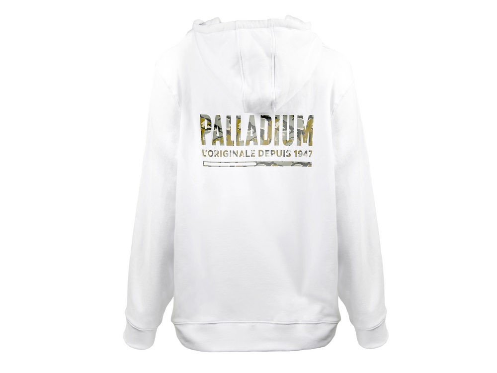 Palladium PULLOVER HOODIE 3 Women's Hoodies White | Canada-9845