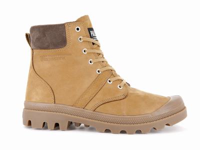 Palladium PALLABROUSSE CUFF WATERPROOF + Men's Boots Apple Cinnamon | Canada-4683